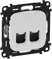 Розетка компьютерная без рамки Legrand Valena Allure 2-м. RJ45+RJ45 6e белый картинка